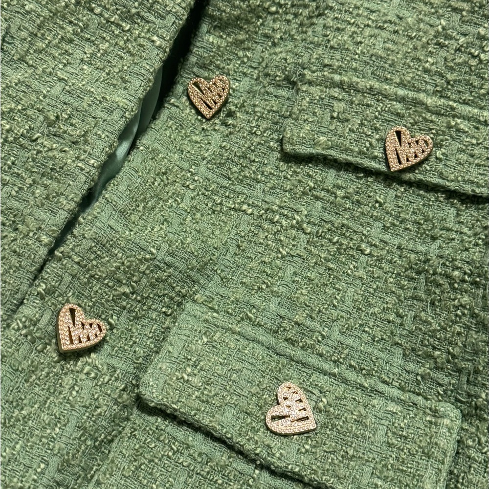 Mango Mint Green Tweed Jacket - image 3